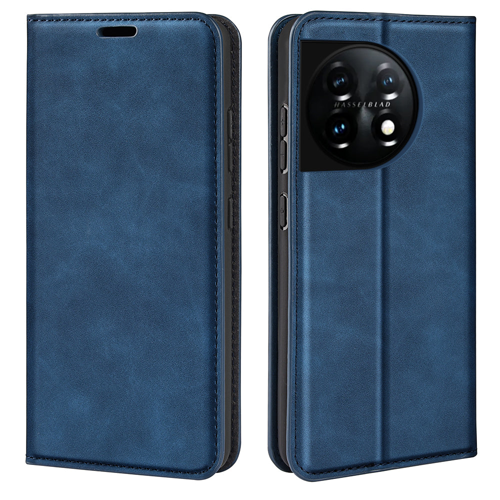 For OnePlus 11 5G Skin-touch Feeling Magnetic Auto-absorbed Wallet Case Fully Wrapped PU Leather Stand Flip Phone Cover For OnePlus 11 5G Skin-touch Feeling Magnetic Auto-absorbed Wallet Case Fully Wrapped PU Leather Stand Flip Phone Cover